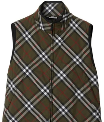 Burberry SS24 Jaket Vest Zip Dalam Corak Kotak Hijau Gelap. 81018491 Cheap Burberry SS24 Jaket Vest Zip Dalam Corak Kotak Hijau Gelap. 81018491