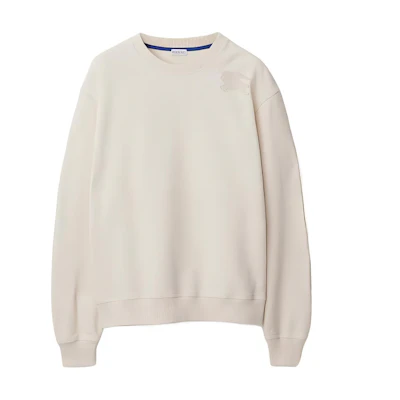 Burberry SS24 Black Crewneck Sweatshirt with Logo Patch Design 80849421