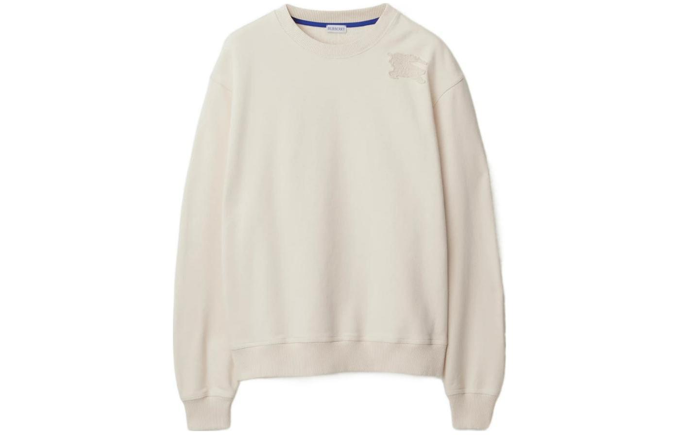 Burberry SS24 Black Crewneck Sweatshirt with Logo Patch Design 80849421 圖 2