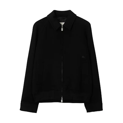 Burberry SS24 Black Solid Color Zip-Up Casual Long-Sleeve Jacket 80932151