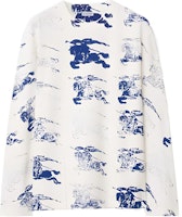 Burberry SS24 Brown Crewneck Pullover Sweatshirt with Blue White Logo . 80813561 Burberry SS24 Brown Crewneck Pullover Sweatshirt with Blue White Logo . 80813561