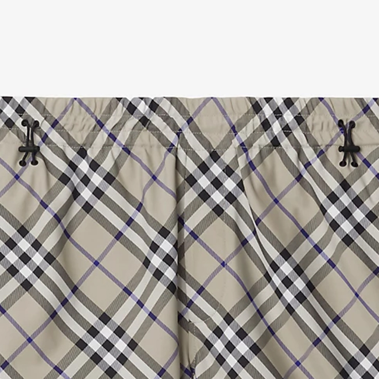 Cheap Burberry SS24 Check Logo Drawstring Straight Casual Shorts Men’s - Moss Green. 80872231