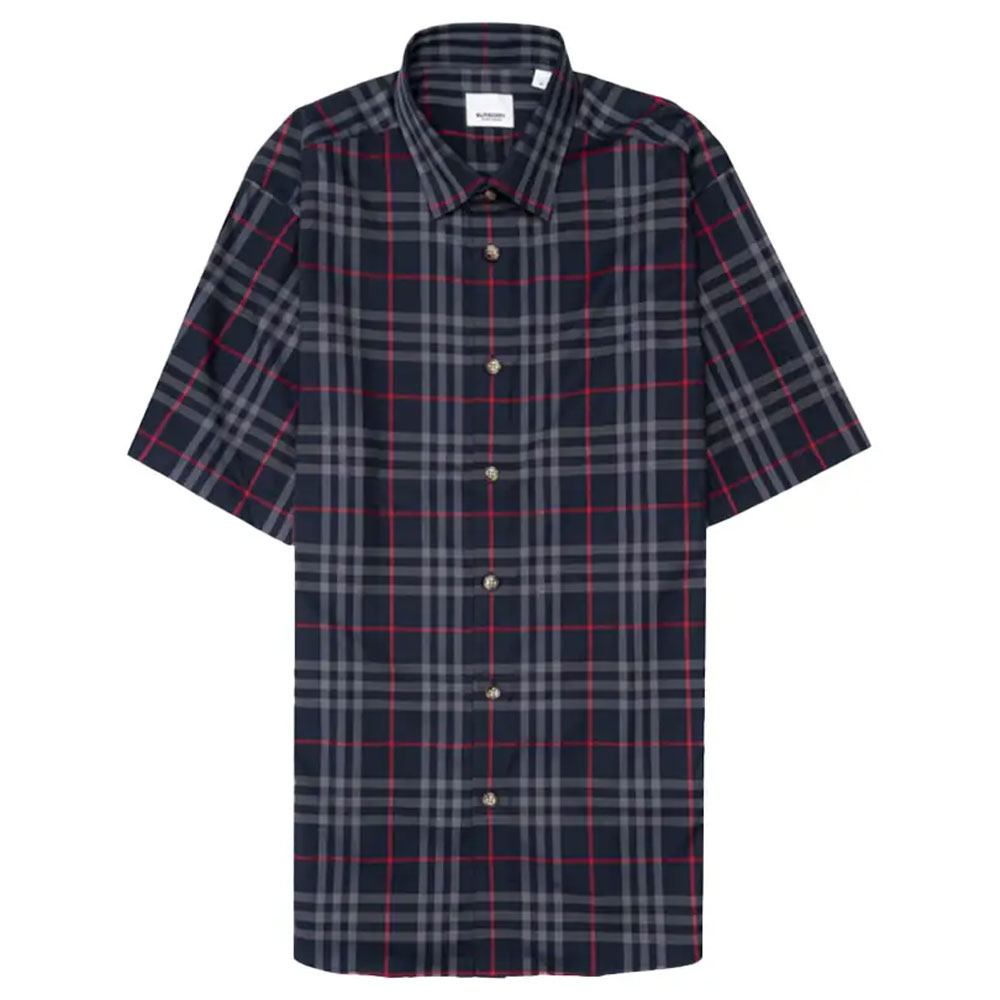 Burberry SS24 Check Short Sleeve Button-Up Shirt Menswear Multicolor 80846921