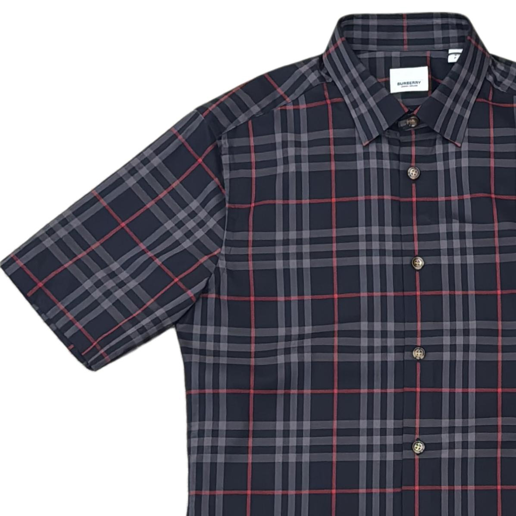 Burberry SS24 Check Short Sleeve Button-Up Shirt Menswear Multicolor 80846921 圖 4