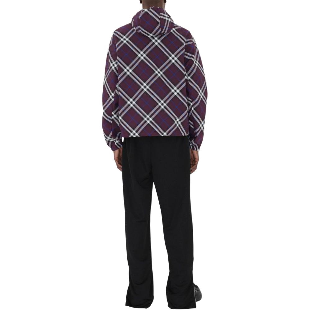 Burberry SS24 Check Zip-Up Reversible Hooded Jacket Purple -  Long Sleeve 80926761 圖 5