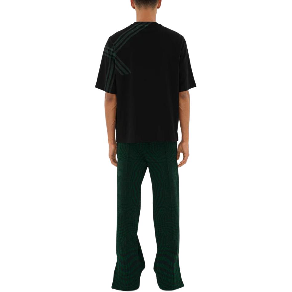 Burberry SS24 Colorblock Check Print Crewneck  T-Shirt Black 80846841 圖 5