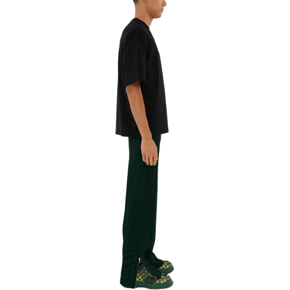 Burberry SS24 Colorblock Check Print Crewneck  T-Shirt Black 80846841 圖 6