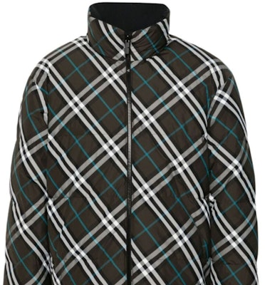 Burberry SS24 Colorblock Check Puffer Jacket Brown 80949371 Lookbook Burberry SS24 Colorblock Check Puffer Jacket Brown 80949371