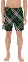 Shop Burberry SS24 Celana Renang Pria Colorblock Check Ivy Green. 80831621