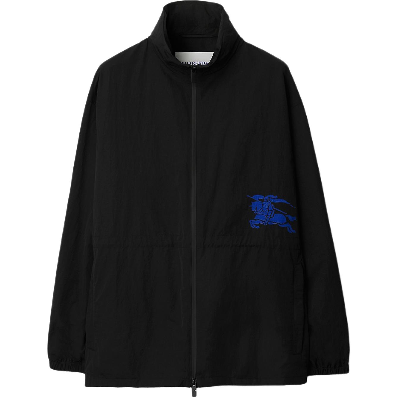 Burberry SS24 Contrast Equestrian Logo Long-Sleeve Jacket Black Men. 80893311