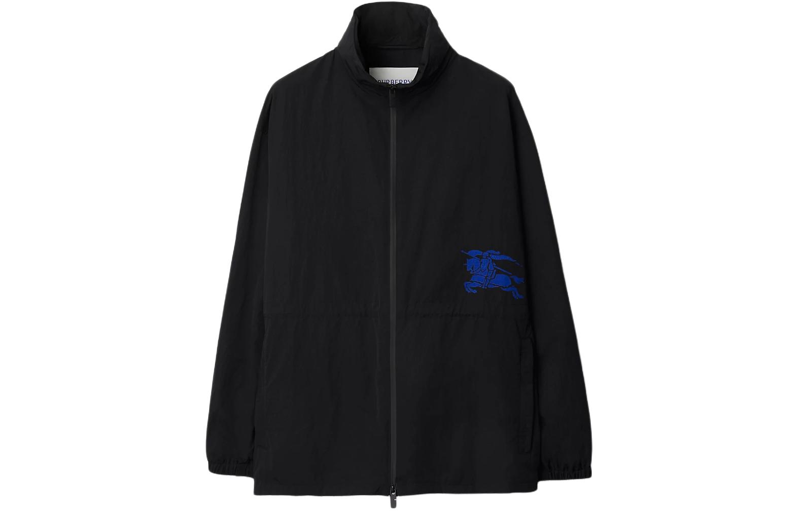 Burberry SS24 Contrast Equestrian Logo Long-Sleeve Jacket Black Men. 80893311 圖 2