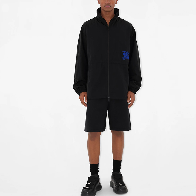 Burberry SS24 Contrast Equestrian Logo Long-Sleeve Jacket Black Men. 80893311 圖 6