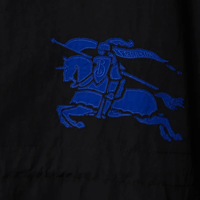 Burberry SS24對比馬術標誌長袖外套 黑色 男款 80893311 1