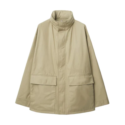 Burberry SS24 Detachable Hood Zip Jacket - Solid Color Orion Beige. 80836721