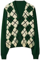 Burberry SS24 Diamond V-Neck Button Long Sleeve Knit Sweater Ivy Green Mens. 80831831 Burberry SS24 Diamond V-Neck Button Long Sleeve Knit Sweater Ivy Green Mens. 80831831