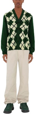 Burberry SS24 Diamond V-Neck Button Long Sleeve Knit Sweater Ivy Green Mens. 80831831 Details for Burberry SS24 Diamond V-Neck Button Long Sleeve Knit Sweater Ivy Green Mens. 80831831