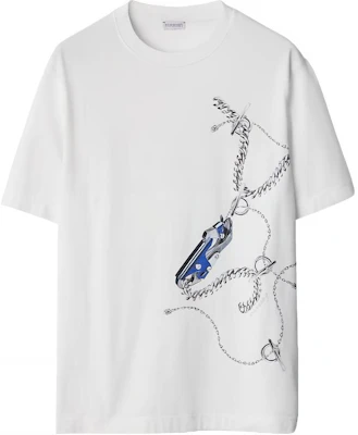 博柏利 SS24 马术骑士印花圆领T恤 白色 80893341 Buy 博柏利 SS24 马术骑士印花圆领T恤 白色 80893341