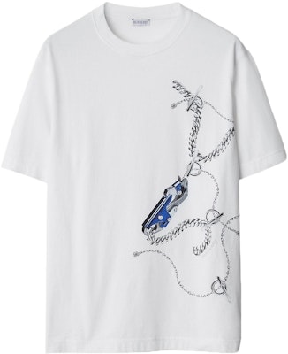 博柏利 SS24 马术骑士印花圆领T恤 白色 80893341 Order 博柏利 SS24 马术骑士印花圆领T恤 白色 80893341