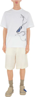 博柏利 SS24 马术骑士印花圆领T恤 白色 80893341 Shop 博柏利 SS24 马术骑士印花圆领T恤 白色 80893341