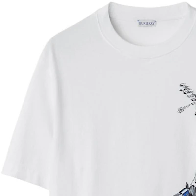 博柏利 SS24 马术骑士印花圆领T恤 白色 80893341 Sizing 博柏利 SS24 马术骑士印花圆领T恤 白色 80893341