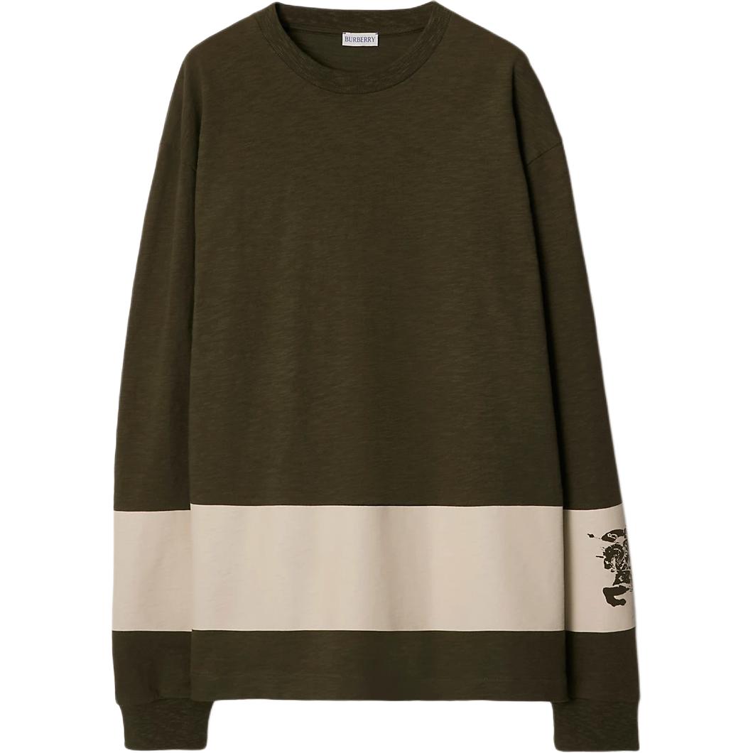 Burberry SS24 Equestrian Logo Stripe Knit Crewneck Sweater Lake Blue  Fashion 80918891 圖 2