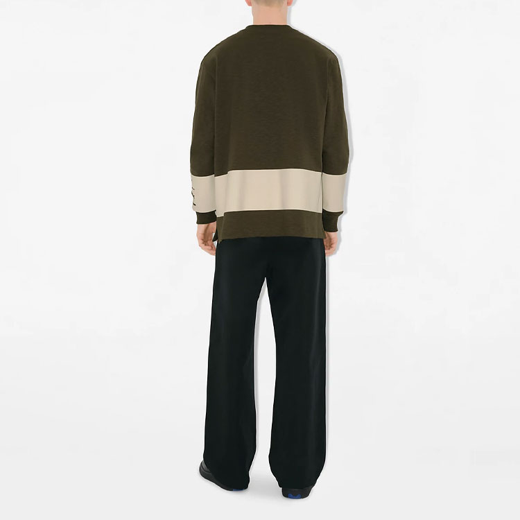 Burberry SS24 Equestrian Logo Stripe Knit Crewneck Sweater Lake Blue  Fashion 80918891 圖 4