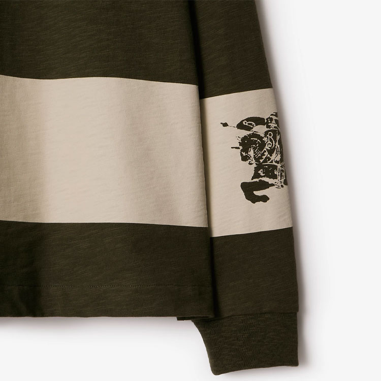 Burberry SS24 Equestrian Logo Stripe Knit Crewneck Sweater Lake Blue  Fashion 80918891 圖 6