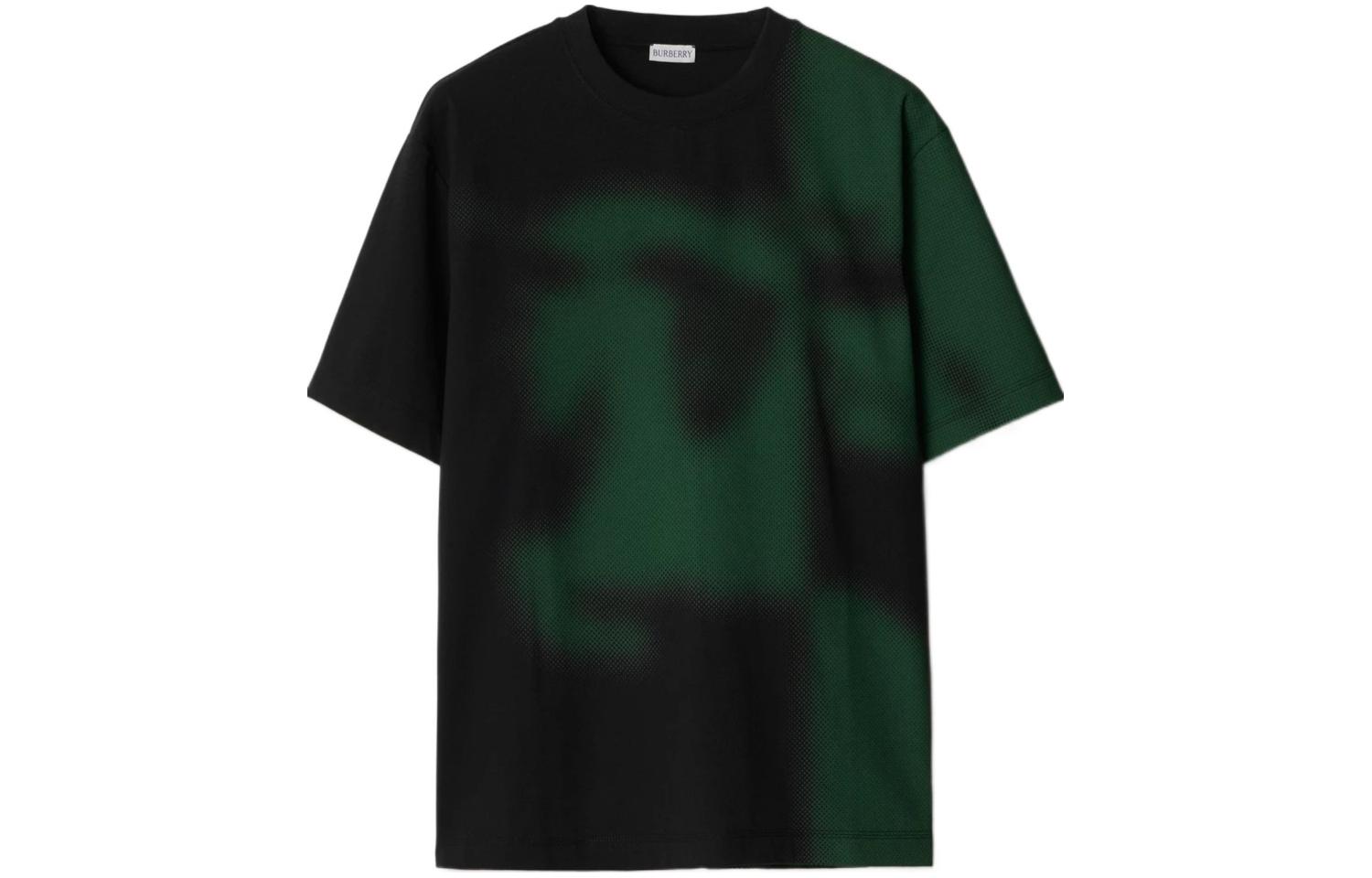 Burberry SS24 Gradient Print Crewneck Short Sleeve T-Shirt Men’s Black 80905861