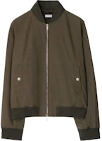 Burberry SS24 Green Solid Dual Zip Long Sleeve Bomber Jacket 80929601 Burberry SS24 Green Solid Dual Zip Long Sleeve Bomber Jacket 80929601