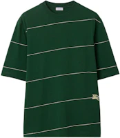 Burberry SS24 Ivy Green Logo Embroidered Striped Crewneck Short Sleeve Tee Men. 80836111 Burberry SS24 Ivy Green Logo Embroidered Striped Crewneck Short Sleeve Tee Men. 80836111