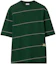 Order 버버리 SS24 아이비 그린 로고 자수 스트라이프 반팔 티셔츠 남성용. 80836111