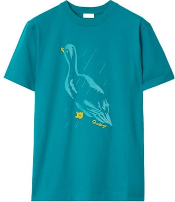 バーバリー SS24 レターアニマルプリントクルーネックTシャツ メンズ キングフィッシャーブルー 80957841 Buy バーバリー SS24 レターアニマルプリントクルーネックTシャツ メンズ キングフィッシャーブルー 80957841