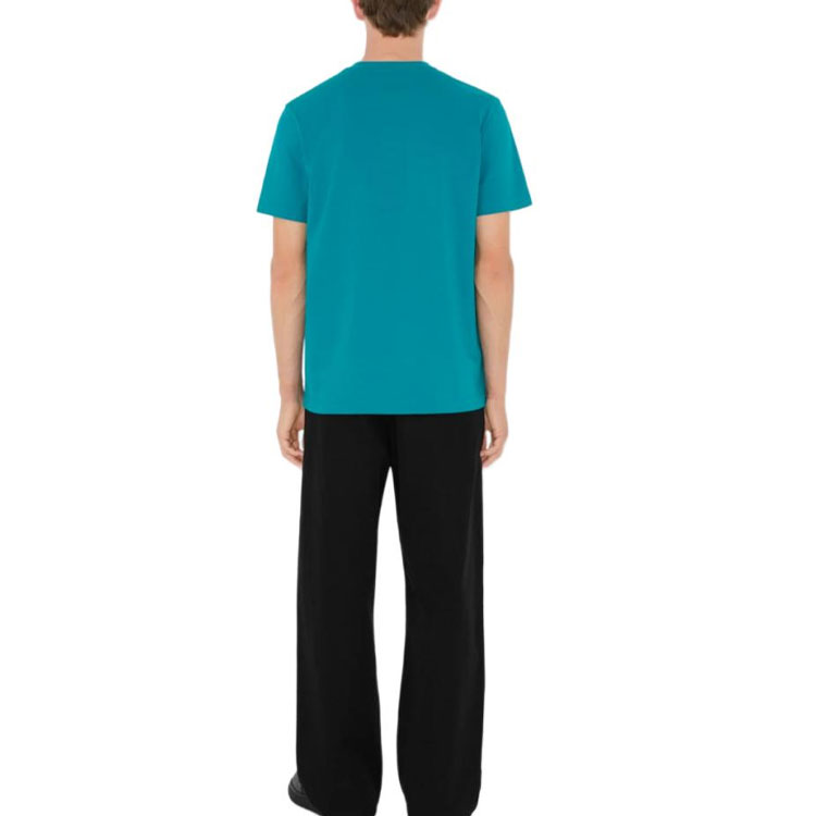 Shop Burberry SS24 字母動物印花圓領男士T恤 翠鳥藍 80957841