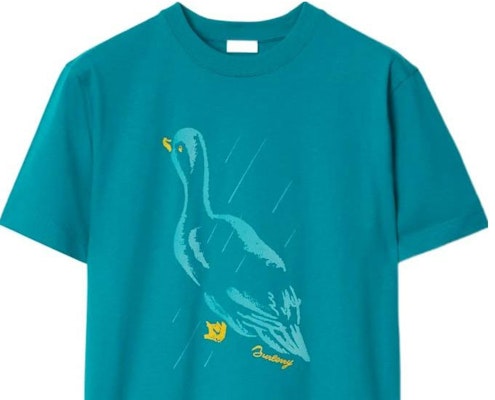 バーバリー SS24 レターアニマルプリントクルーネックTシャツ メンズ キングフィッシャーブルー 80957841 Sizing バーバリー SS24 レターアニマルプリントクルーネックTシャツ メンズ キングフィッシャーブルー 80957841