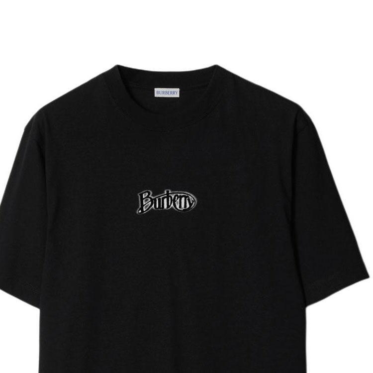 Burberry SS24 Letter Logo Print Crewneck Short Sleeve T-Shirt Black 80978101 圖 4