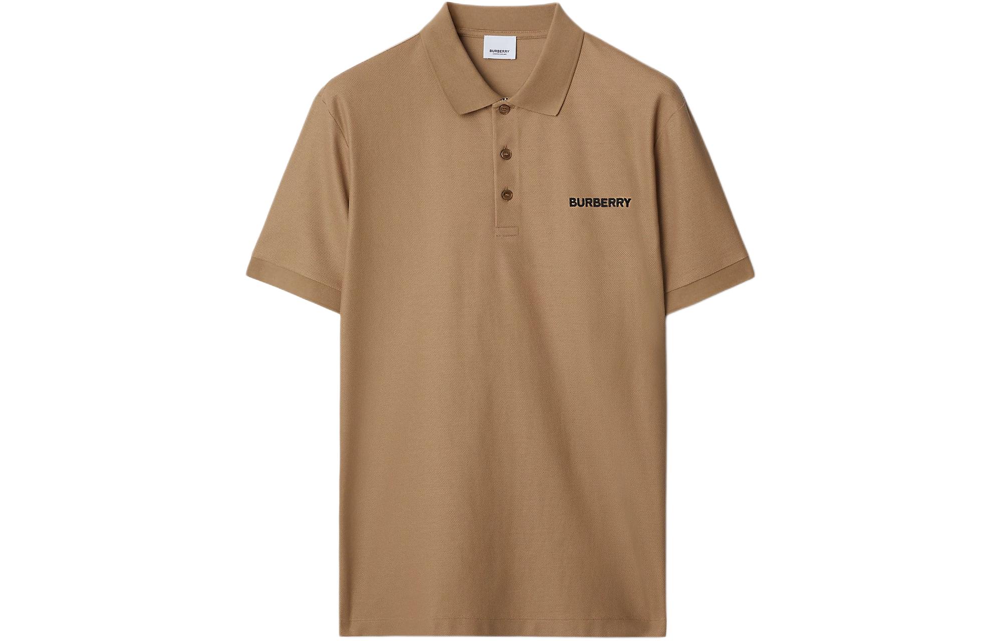 Order Burberry SS24 男士驼色标志刺绣短袖 Polo 衫. 80844381