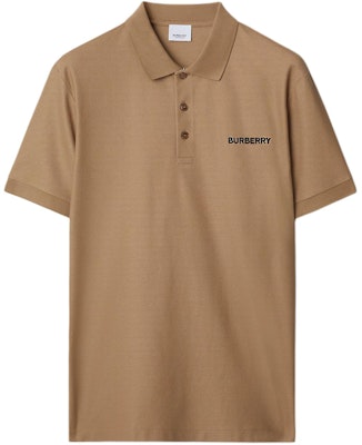 Burberry SS24 男士驼色标志刺绣短袖 Polo 衫. 80844381 Order Burberry SS24 男士驼色标志刺绣短袖 Polo 衫. 80844381