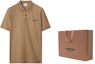 Shop Burberry SS24 男士驼色标志刺绣短袖 Polo 衫. 80844381