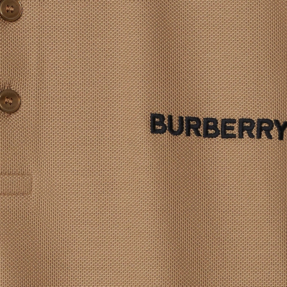 Details for Burberry SS24 男士驼色标志刺绣短袖 Polo 衫. 80844381