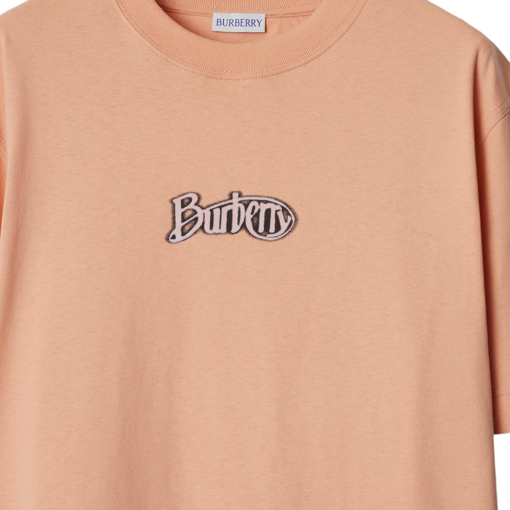 Details for Burberry SS24 女款粉色Logo印花短袖上衣。 80998351