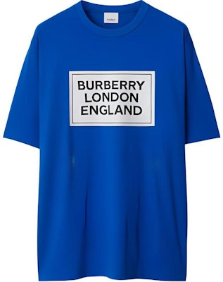 Burberry SS24 Logo Print Crewneck T-Shirt Canvas Blue 80843391 Buy Burberry SS24 Logo Print Crewneck T-Shirt Canvas Blue 80843391