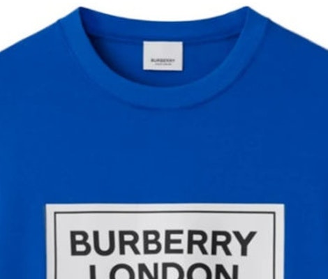Burberry SS24 Logo Print Crewneck T-Shirt Canvas Blue 80843391 Cheap Burberry SS24 Logo Print Crewneck T-Shirt Canvas Blue 80843391