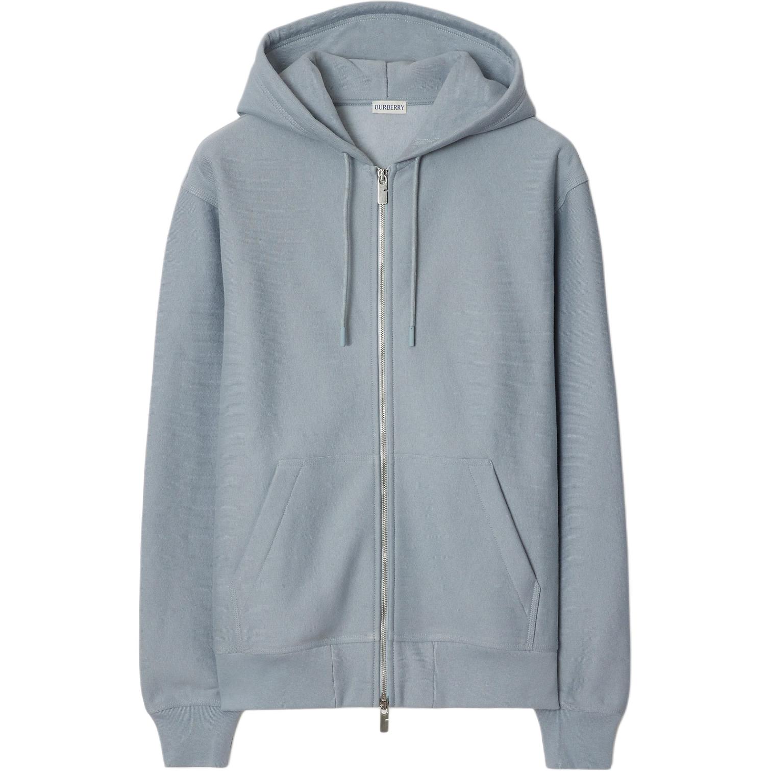 Burberry SS24 Logo Print Hoodie Wind Gray Long Sleeve Sweatshirt 80999291