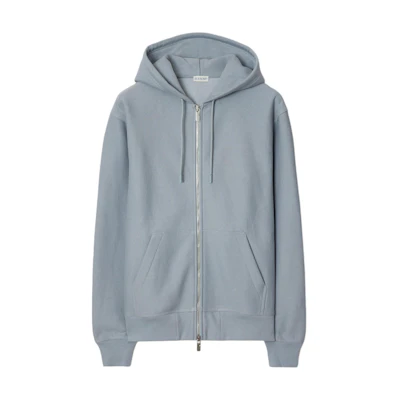 Burberry SS24 Logo Print Hoodie Wind Gray Long Sleeve Sweatshirt 80999291