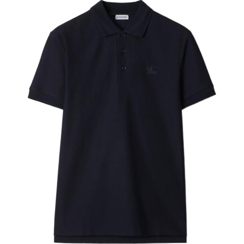 Burberry SS24 Mens Coal Blue Embroidered Equestrian Logo Short Sleeve Polo Shirt 80991651 圖 2