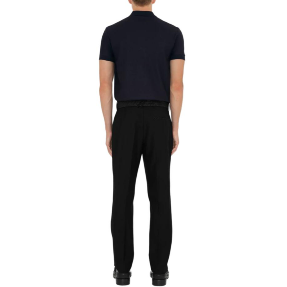 Burberry SS24 Mens Coal Blue Embroidered Equestrian Logo Short Sleeve Polo Shirt 80991651 圖 4