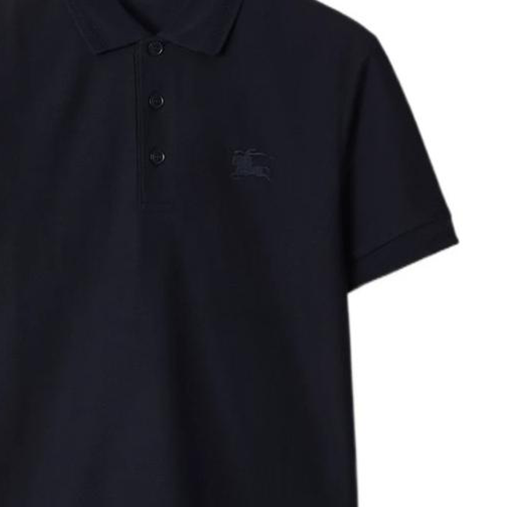 Burberry SS24 Mens Coal Blue Embroidered Equestrian Logo Short Sleeve Polo Shirt 80991651 圖 7