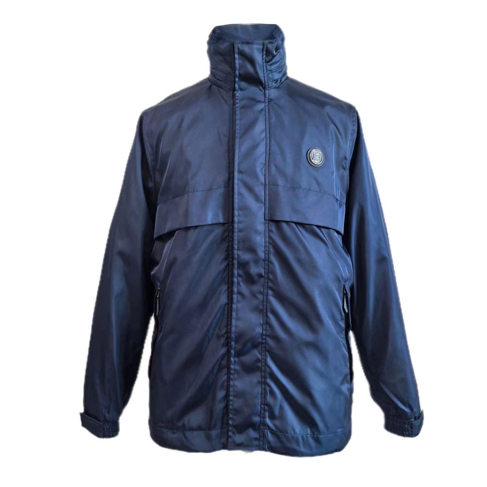 Burberry SS24 Navy Blue 3D Logo Stand Collar Zip Jacket for Men 80774861 圖 2