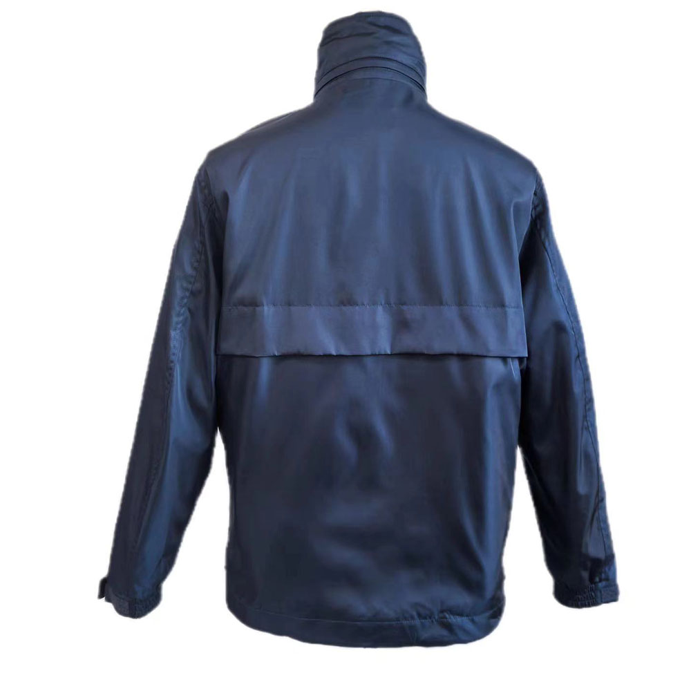 Burberry SS24 Navy Blue 3D Logo Stand Collar Zip Jacket for Men 80774861 圖 3