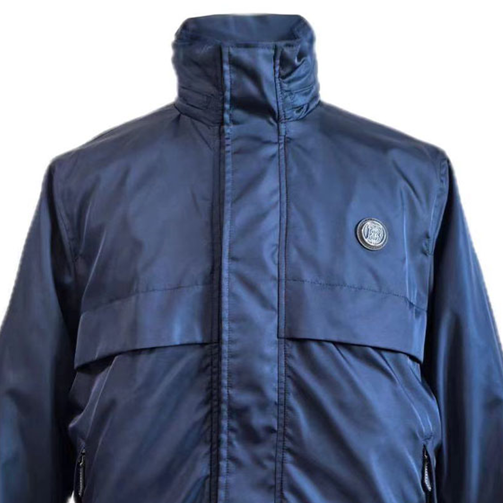 Burberry SS24 Navy Blue 3D Logo Stand Collar Zip Jacket for Men 80774861 圖 5